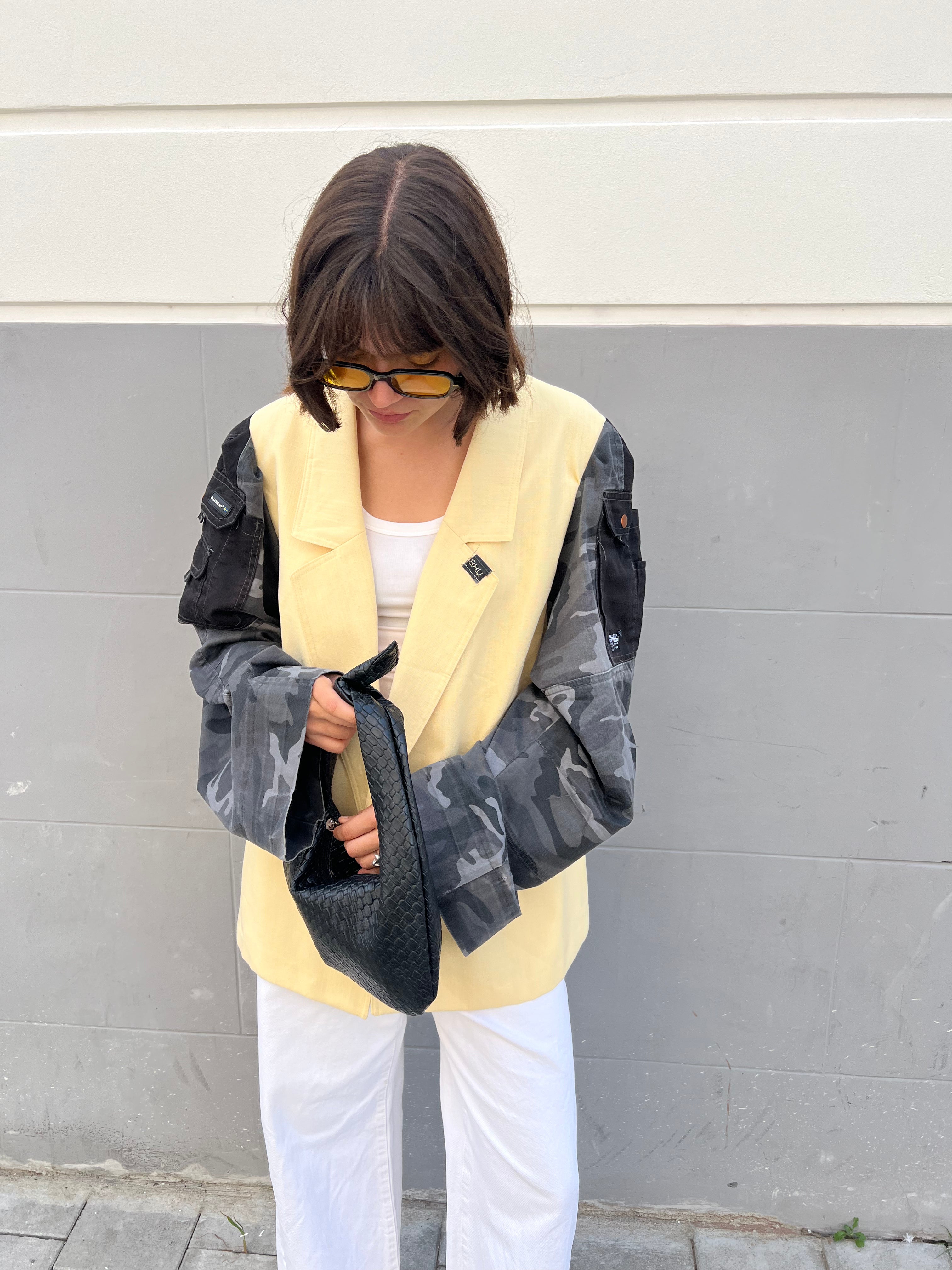 Butter Yellow Camo Blazer-7