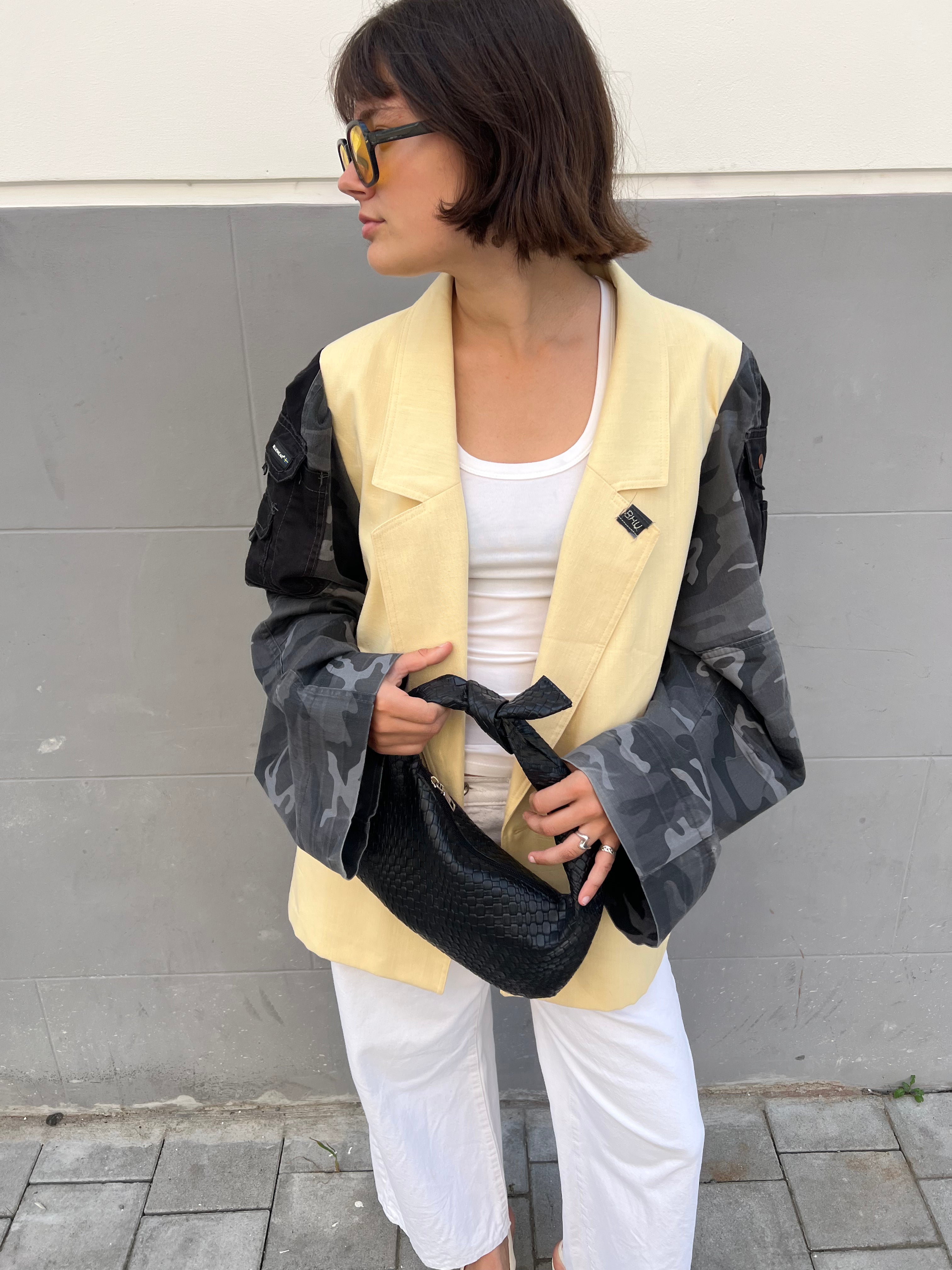 Butter Yellow Camo Blazer-8