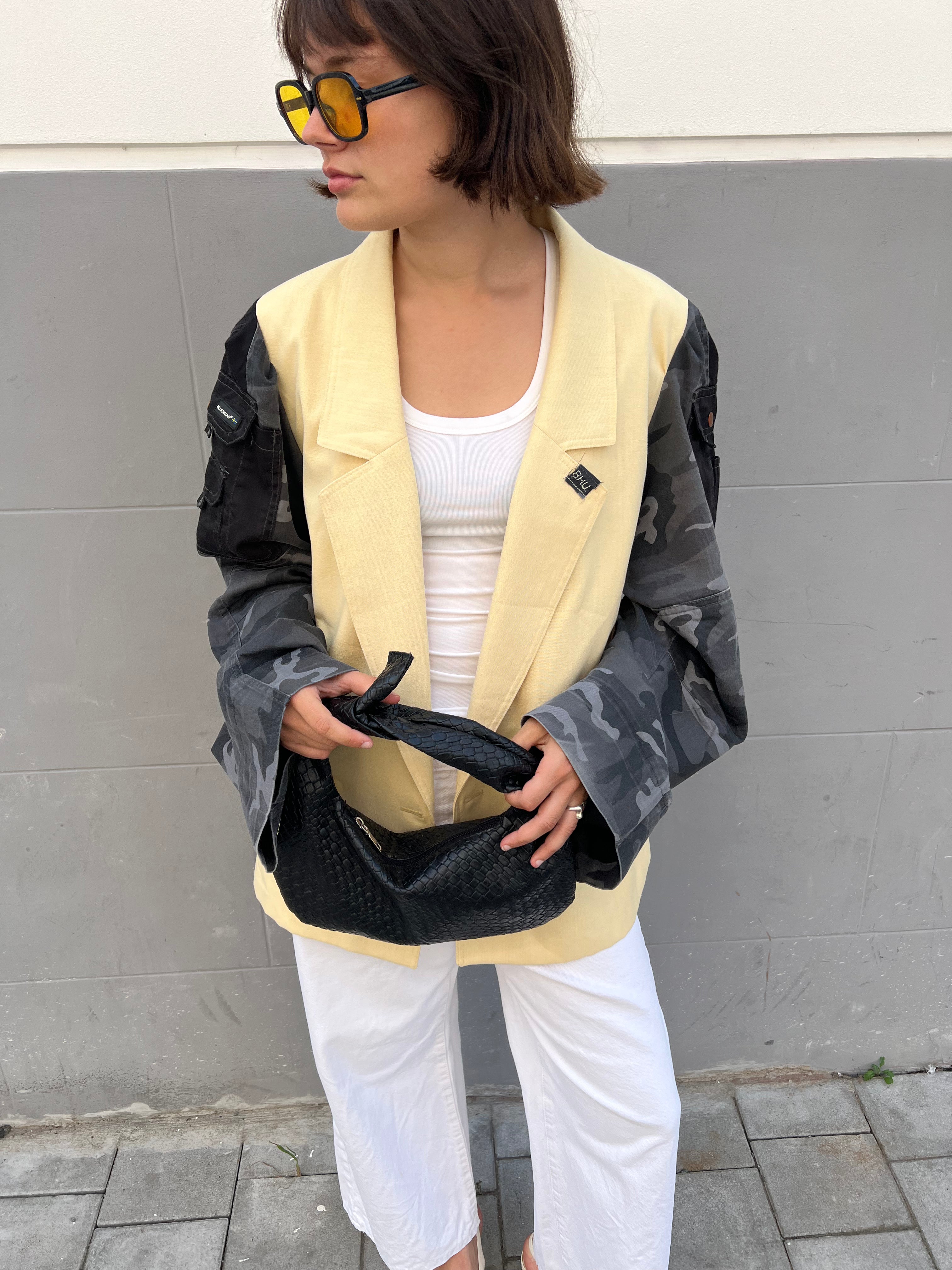 Butter Yellow Camo Blazer-4