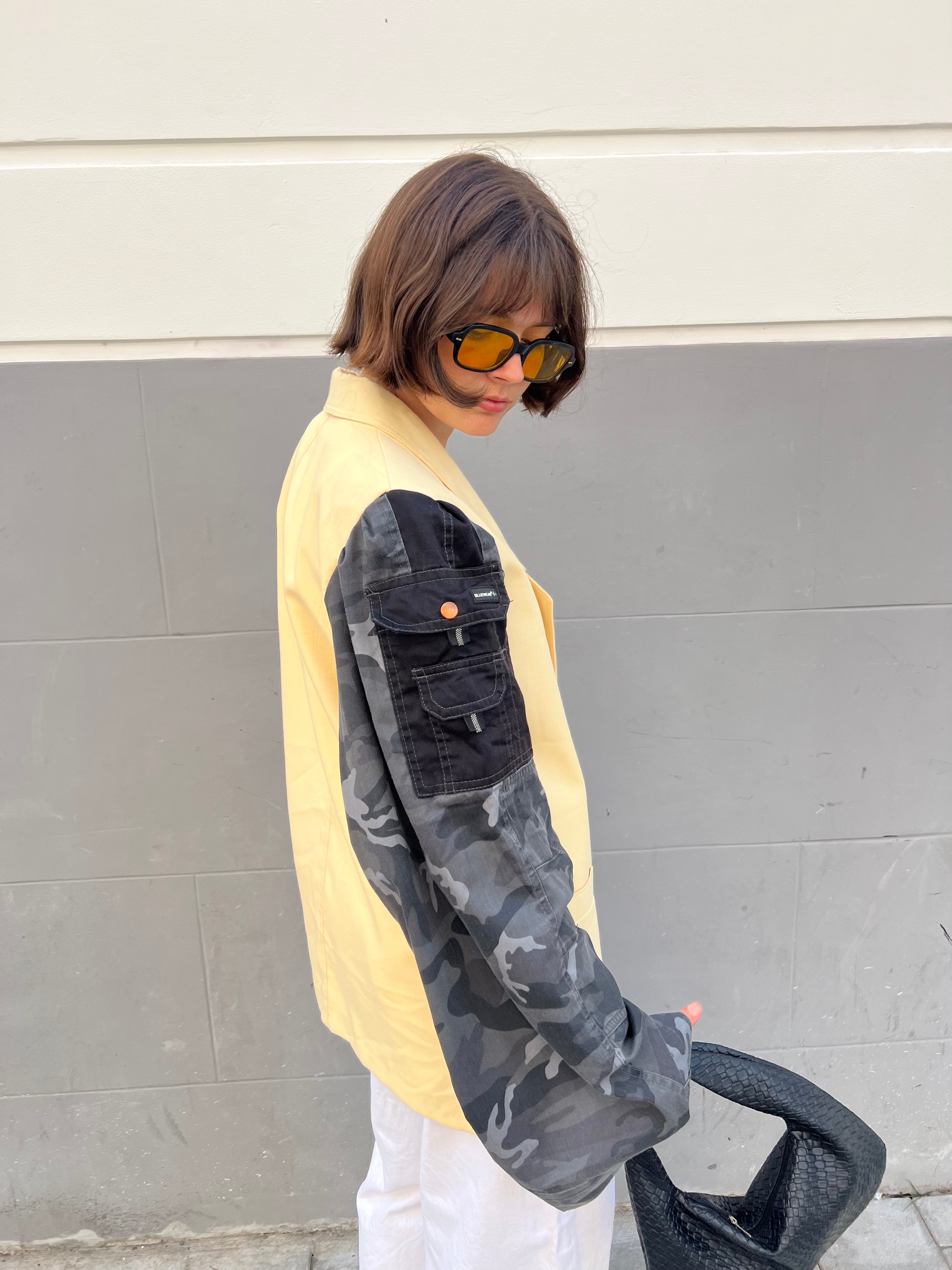 Butter Yellow Camo Blazer-6