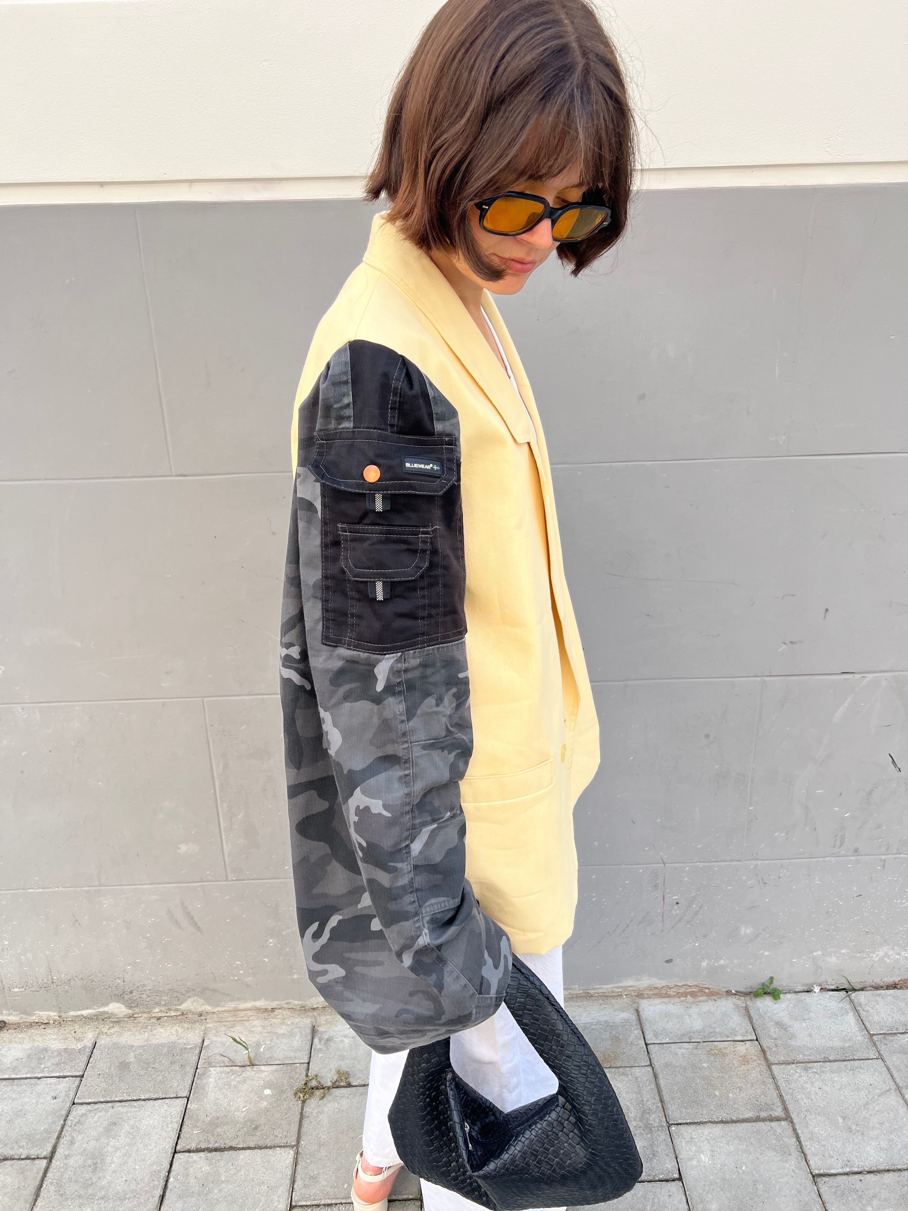 Butter Yellow Camo Blazer-9
