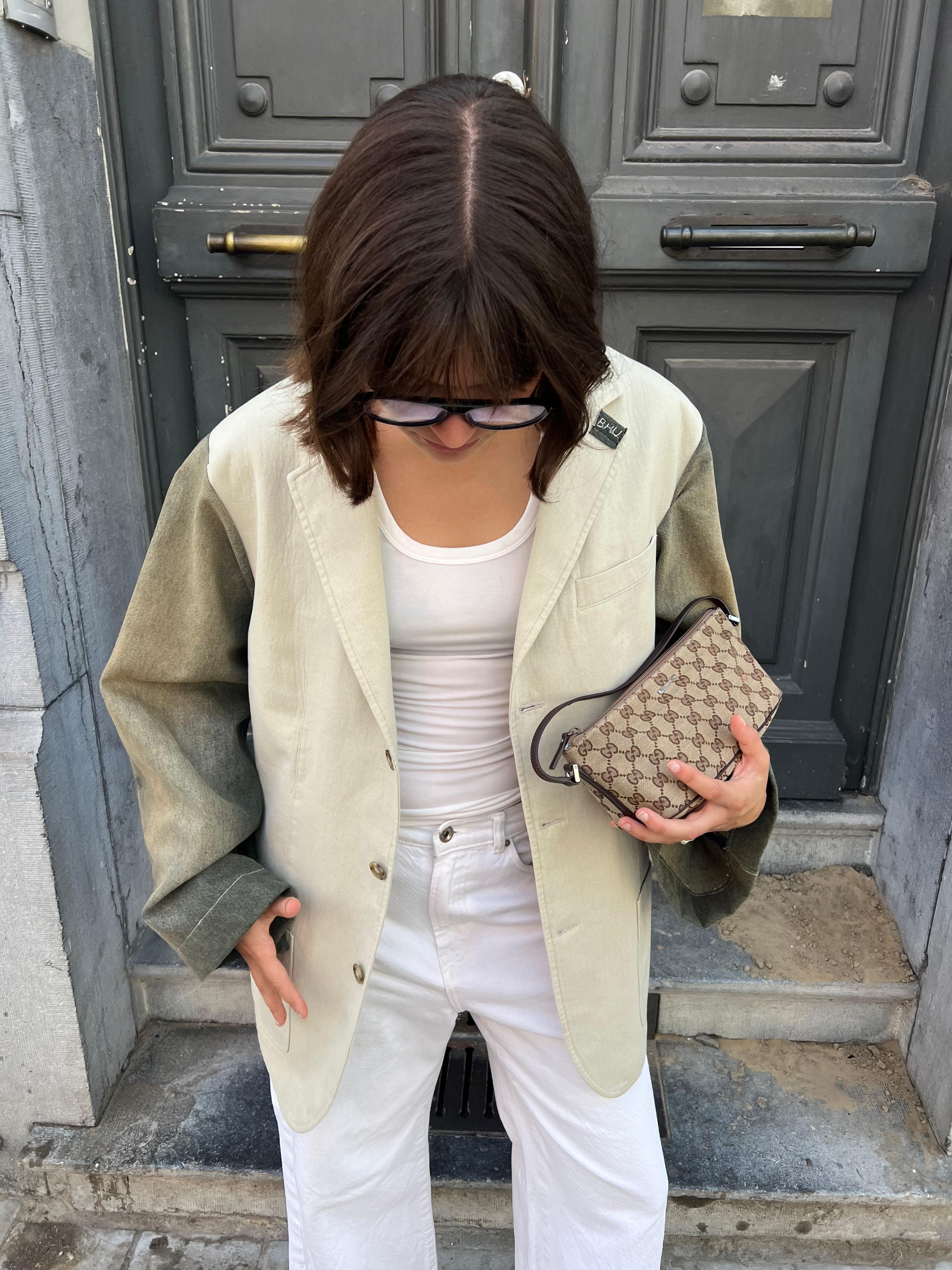 Beige Jeans Blazer-2
