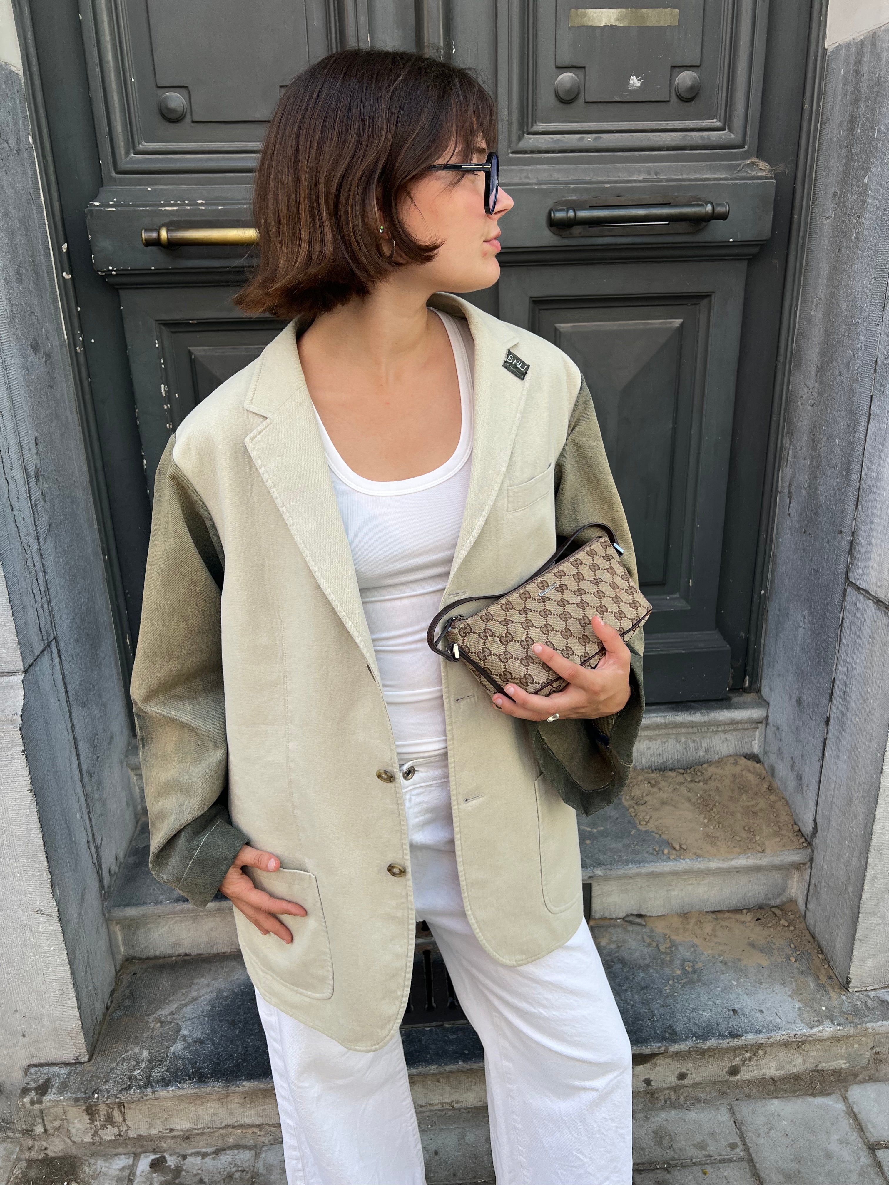 Beige Jeans Blazer-3
