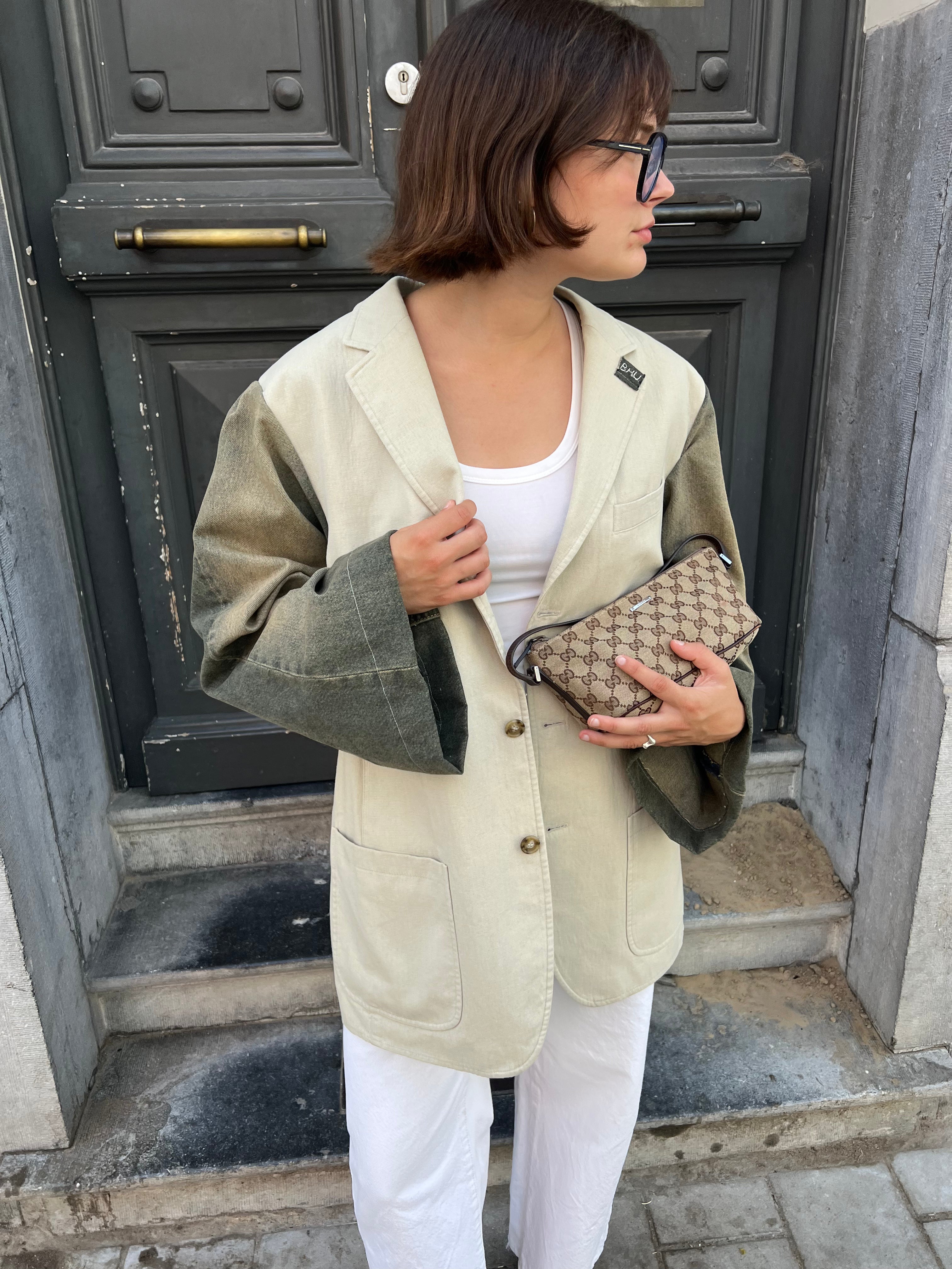 Beige Jeans Blazer-4
