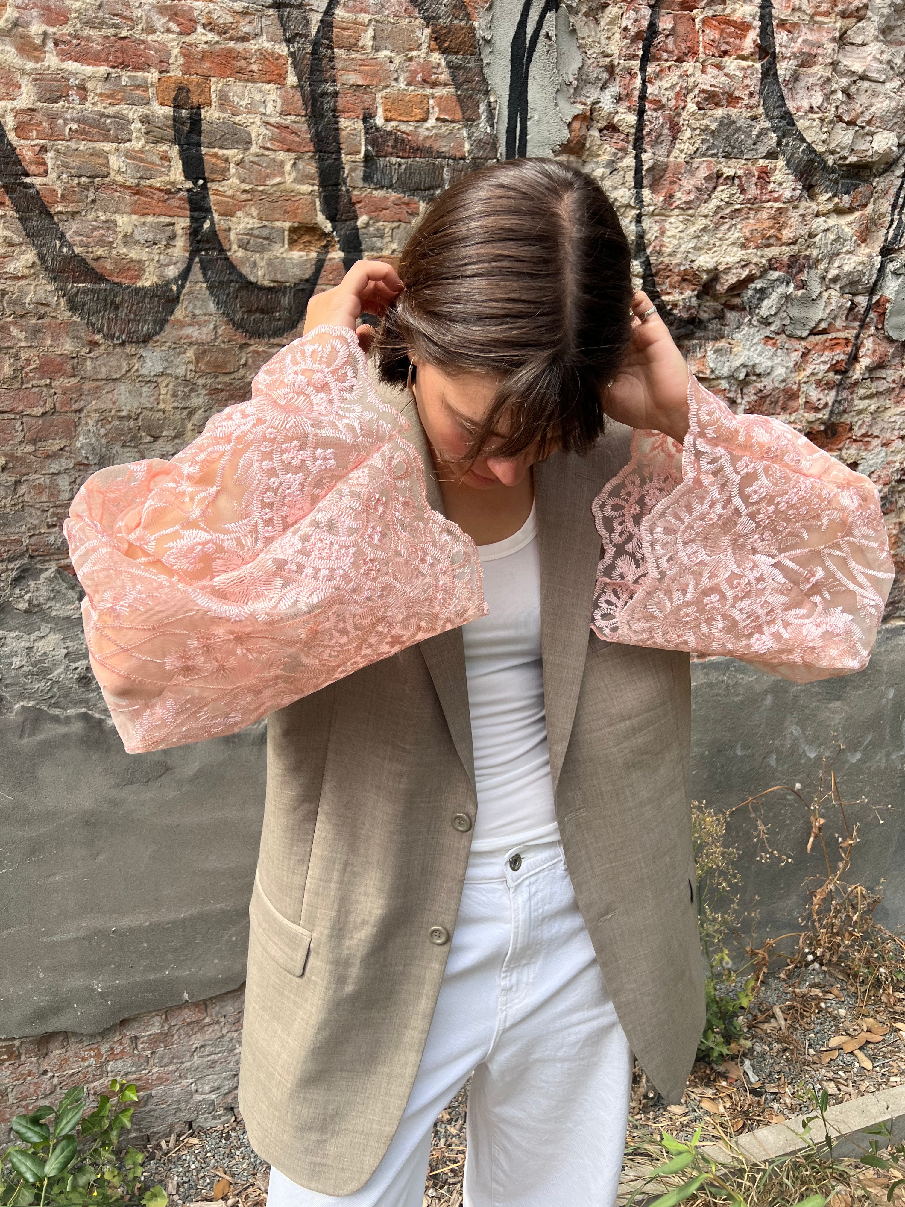Pink Lace Blazer