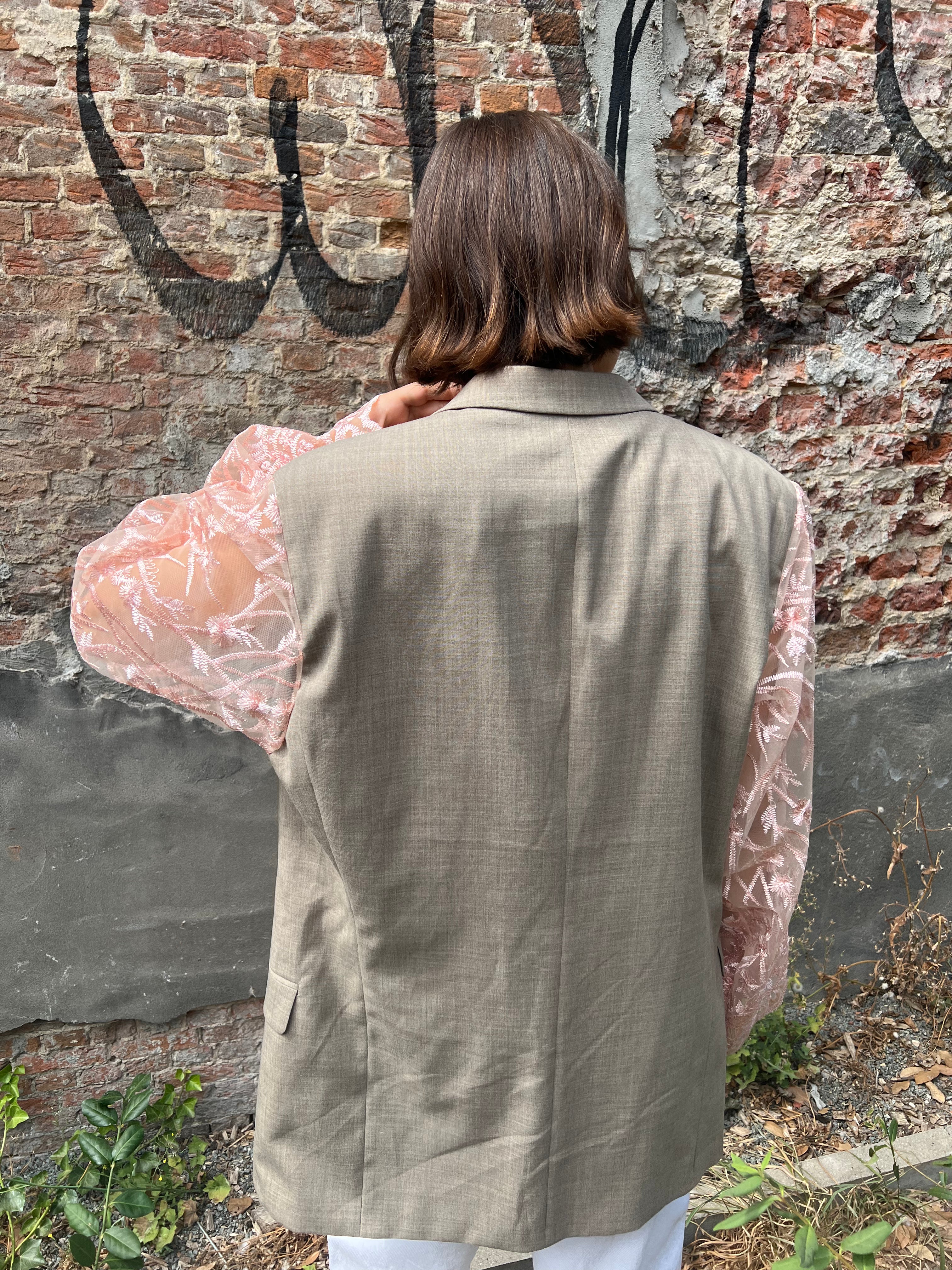 Pink Lace Blazer-6