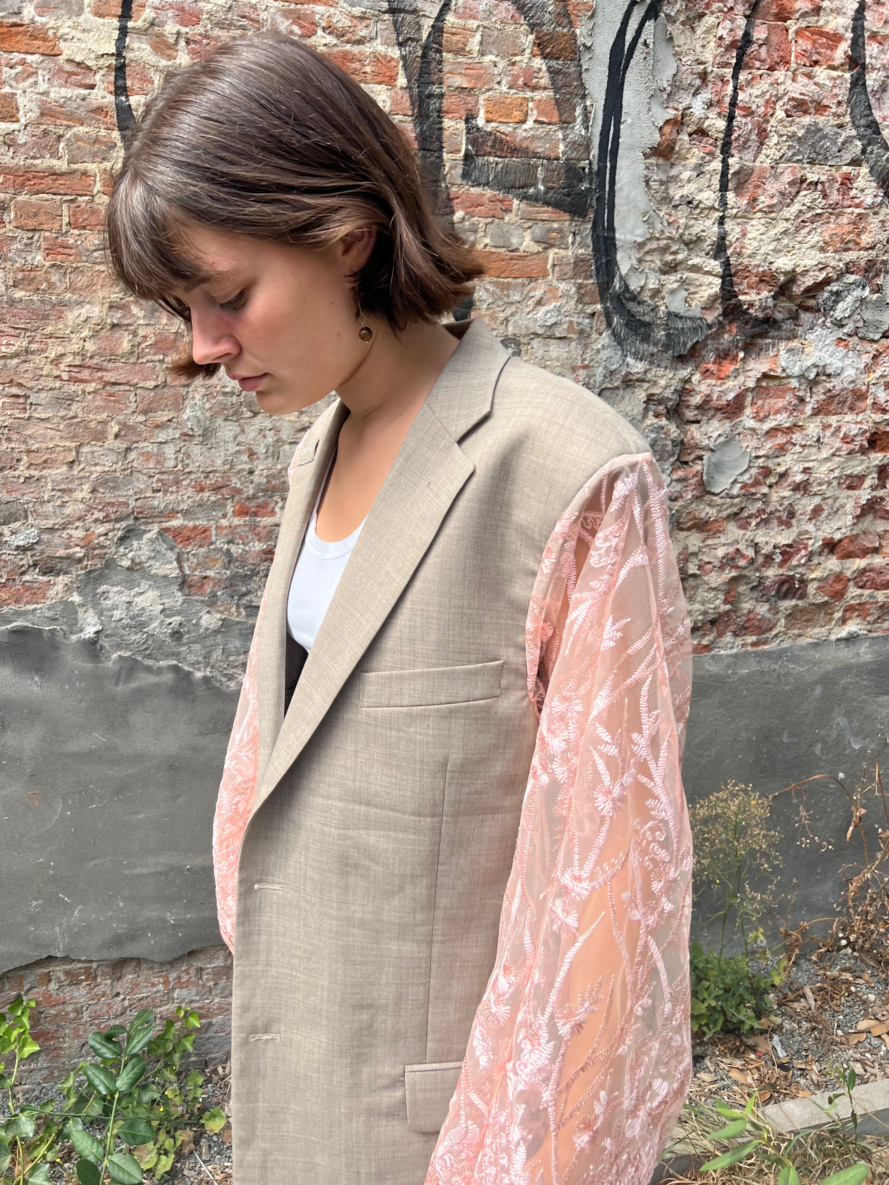 Pink Lace Blazer-7